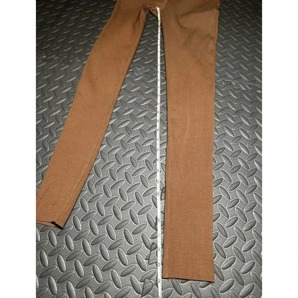NEW naked wardrobe snatched Brown High Waist women's Leggings 86% rayon Sz S - Picture 7 of 11